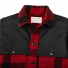 Filson Mackinaw Wool Double Coat Red Black Classic Plaid front close-up