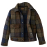 Filson Mackinaw Wool Work Jacket Jacket Blue/Brown/Gray Plaid front-open