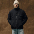 Filson Reversible Pile Fleece Jacket Dark Olive Drab wearing front