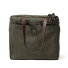 Filson Rugged Twill Tote Bag with Zipper Otter Green front