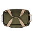Filson Scout 50L Duffle Olive/Black/Covert U-shaped zipper is covered by an extended storm flap
