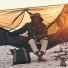 Filson Scout Tote Bag Olive/Black/Covert tent on the beach