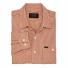 Filson The Rangeland Flannel Shirt Salmon/Oat Houndstooth folded