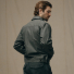 Filson Tin Cloth Short Lined Cruiser Jacket Castor Gray wearing back