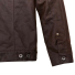 Filson Tin Cloth Short Lined Cruiser Jacket Dark Brown back close-up