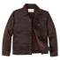 Filson Tin Cloth Short Lined Cruiser Jacket Dark Brown front open