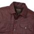 Filson Tin Cloth Short Lined Cruiser Jacket Fired Brick front close-up