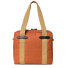 Filson Tin Cloth Tote Bag With Zipper Rust back