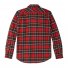 Filson Vintage Flannel Work Shirt Red Charcoal Plaid back