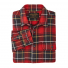 Filson Vintage Flannel Work Shirt Red Charcoal Plaid folded