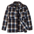Filson Wool Jac-Shirt Brown/Light Blue Multi Plaid front-open