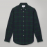 Portuguese Flannel Bonfim Button-Down Collar Checked Cotton-Flannel Shirt front grey background