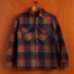 Portuguese Flannel Catch Checked Overshirt front with background