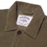 Portuguese Flannel Labura Cotton-Corduroy Overshirt Olive front with label