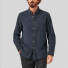 Portuguese Flannel Lobo Cotton-Corduroy Shirt Navy front buttoned up