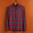 Portuguese Flannel Pau Checked Cotton-Flannel Shirt front with background