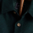 Portuguese Flannel Wool Field Overshirt Green collar detail