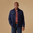 Portuguese Flannel Wool Field Overshirt Navy front men