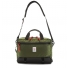 Topo Designs Commuter Briefcase Olive/Black Leather with shoulder strap