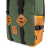 Topo Designs Klettersack Heritage Olive Canvas/Brown Leather detail