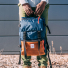 Topo Designs Rover Pack Leather Navy/Brown Leather lifestyle