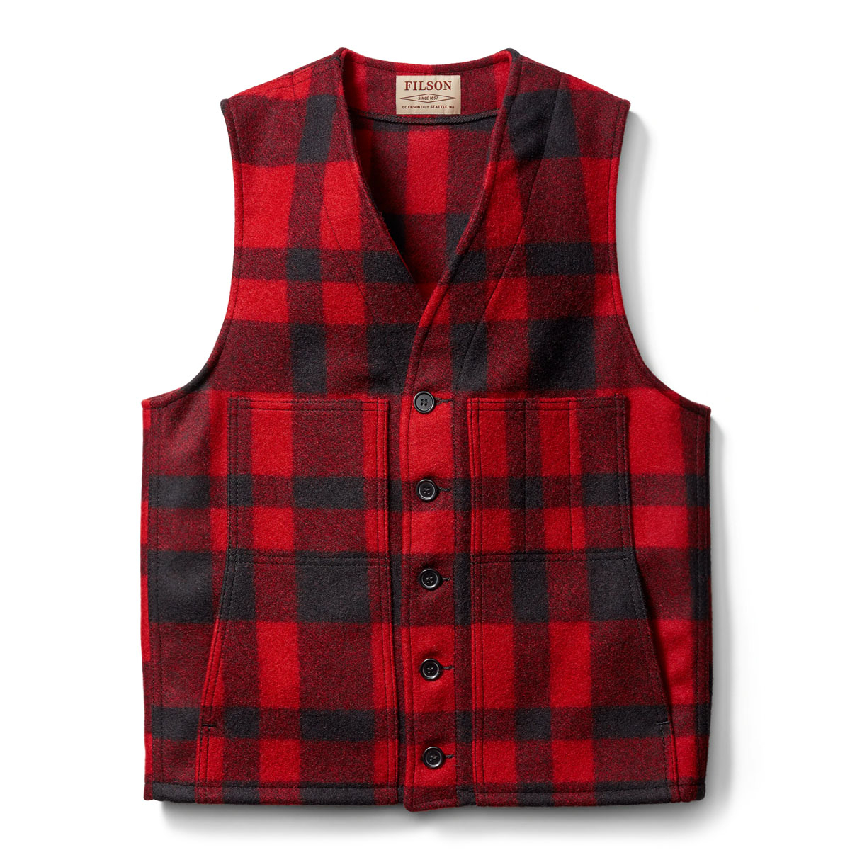 FILSON MACKINAW WOOLVEST MADE IN USA美品 filson-mackinaw-wool-vest-red-