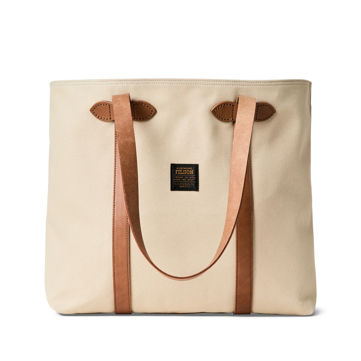 FILSON ベージュ トートバッグ FILSON（フィルソン）TOTE BAG WITH ZIPPER（ジッパー付トート