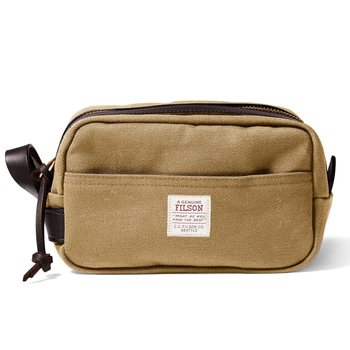 Filson Rugged Twill Travel Kit Tan, your ultimate travel partner