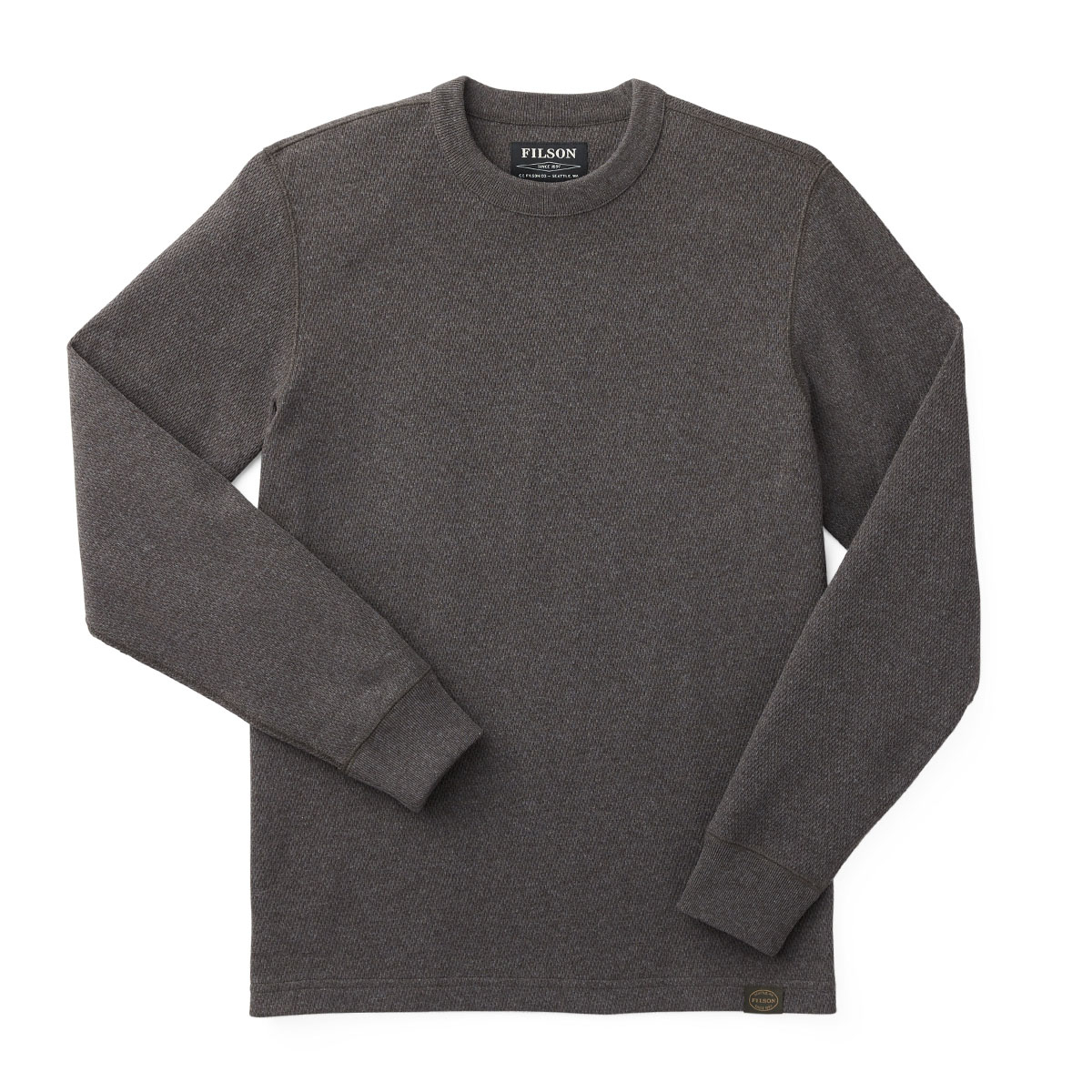 Filson Waffle Knit Thermal Crew Charcoal, an ideal shirt in cold weather  conditions