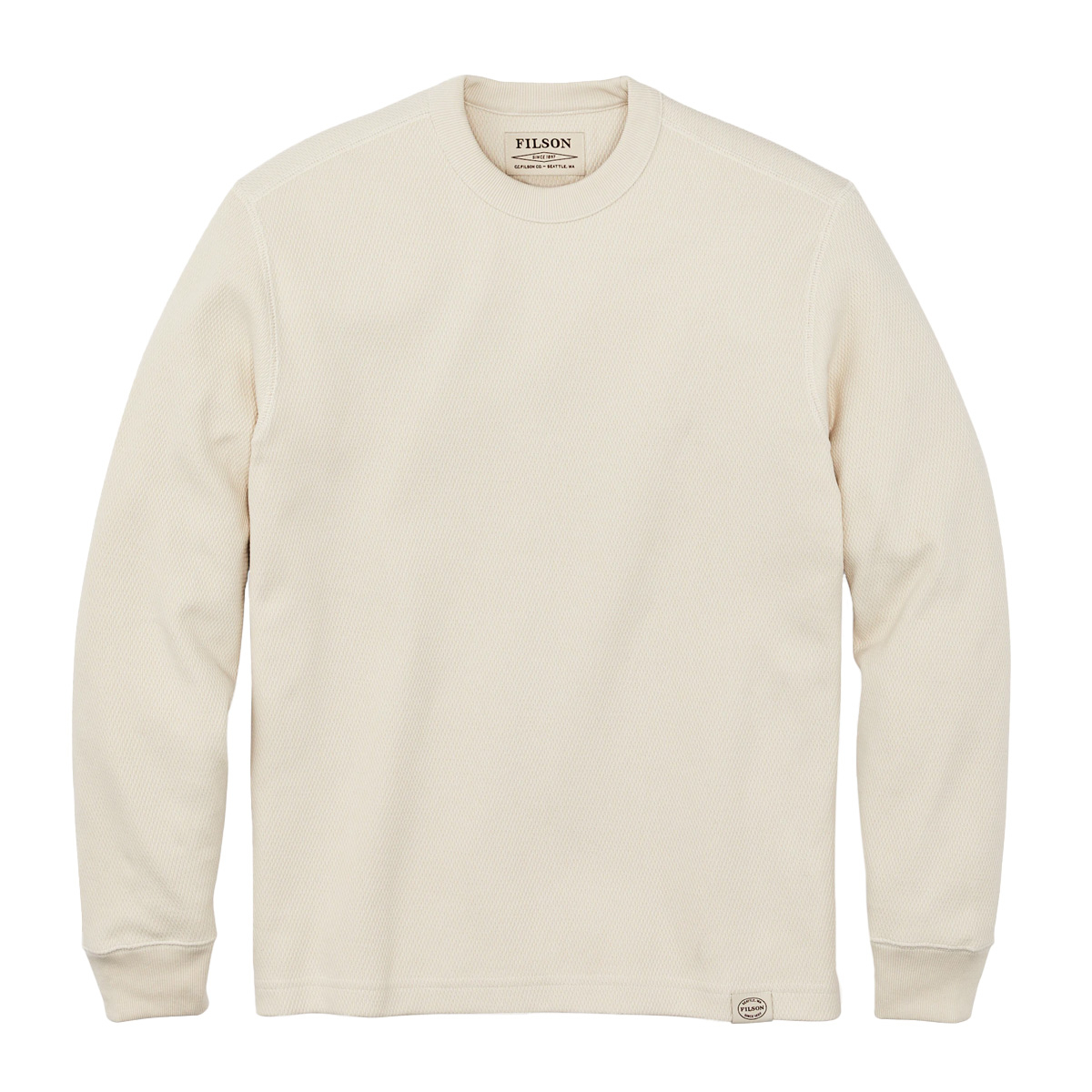 Filson Waffle Knit Thermal Crew Sand an ideal shirt in cold weather conditions