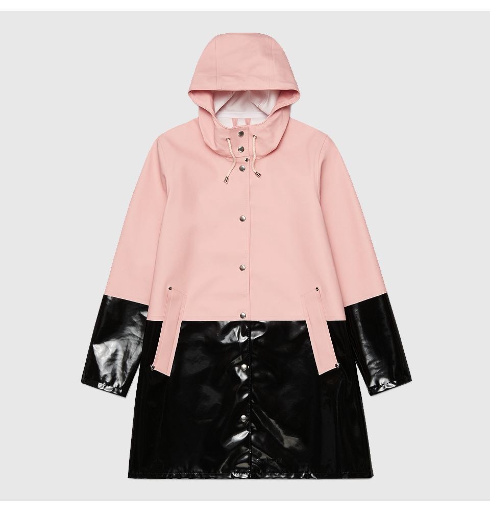 pale pink raincoat