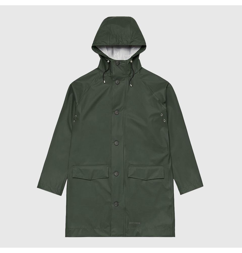 green raincoats