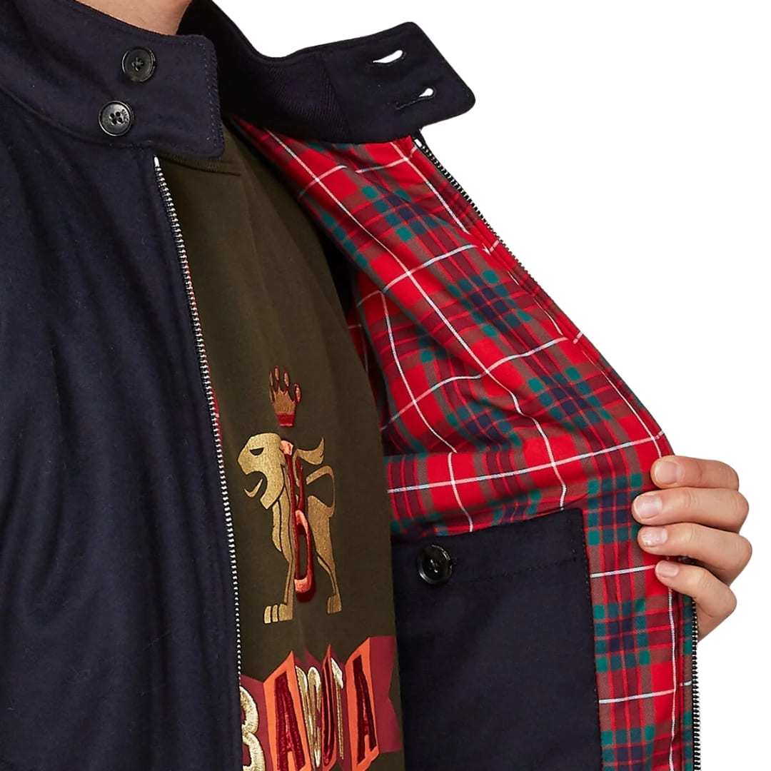 Baracuta G9 Melton Wool Jacket Deep Blue