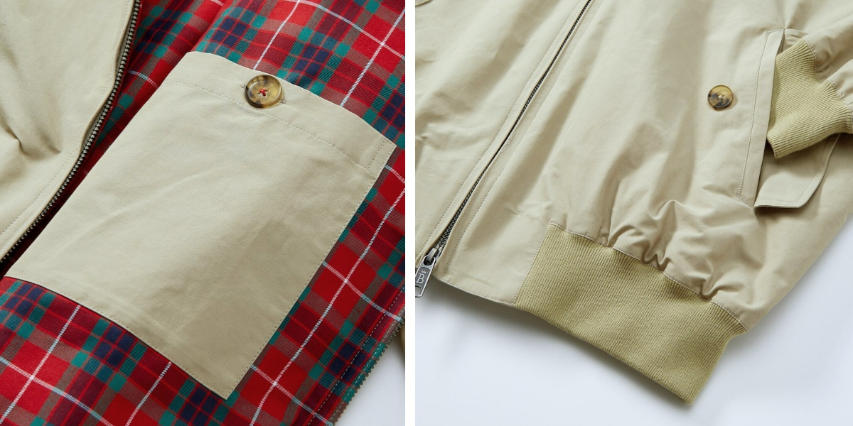 Baracuta G9 Original Harrington Jacket Natural, suitable for any season