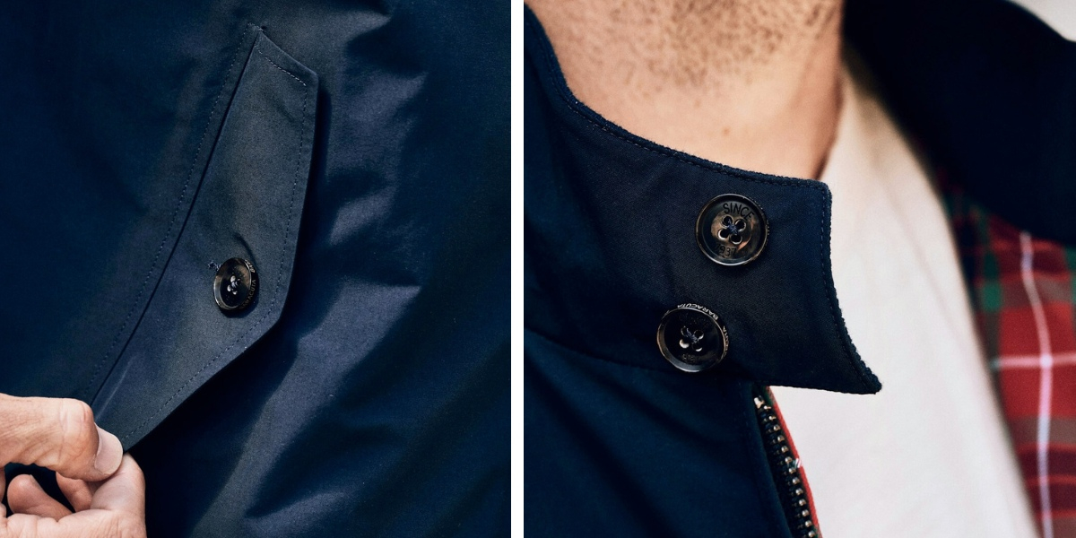 The Baracuta G9 Original Harrington Jacket Navy is an iconic jacket that perfectly complements both casual and smart-casual styles.