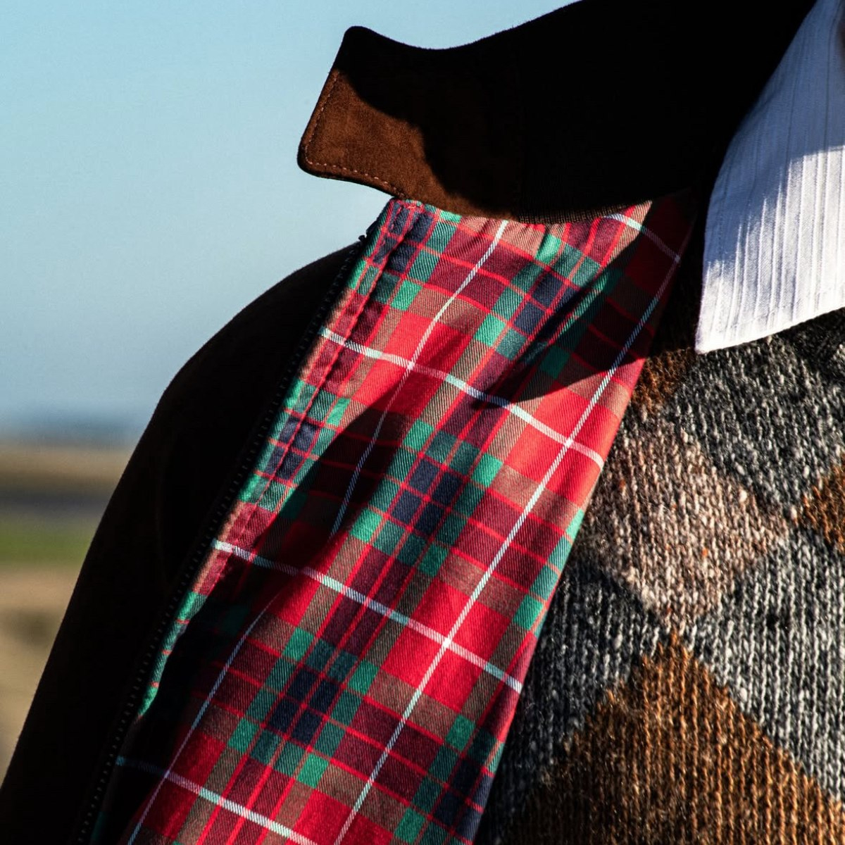 Baracuta G9 Suede Jacket Chocolate, suitable for any season