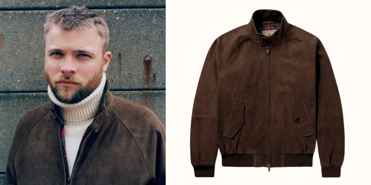 Baracuta G9 Suede Jacket Chocolate, classic stylish jacket
