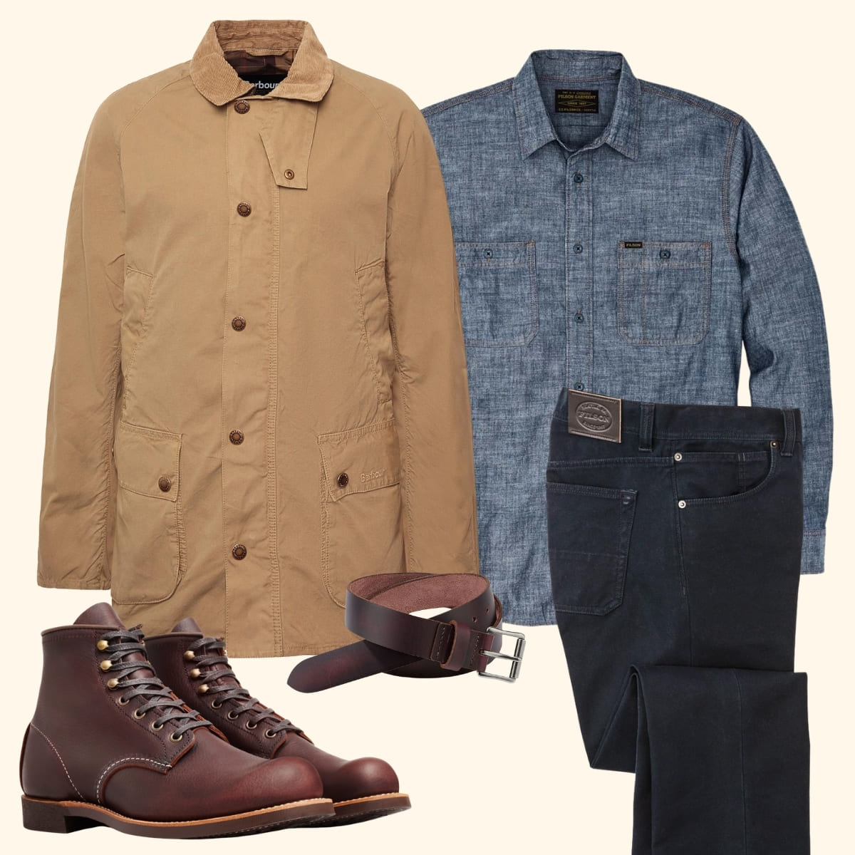 Barbour Ashby Casual jacket Stone how to wear it.