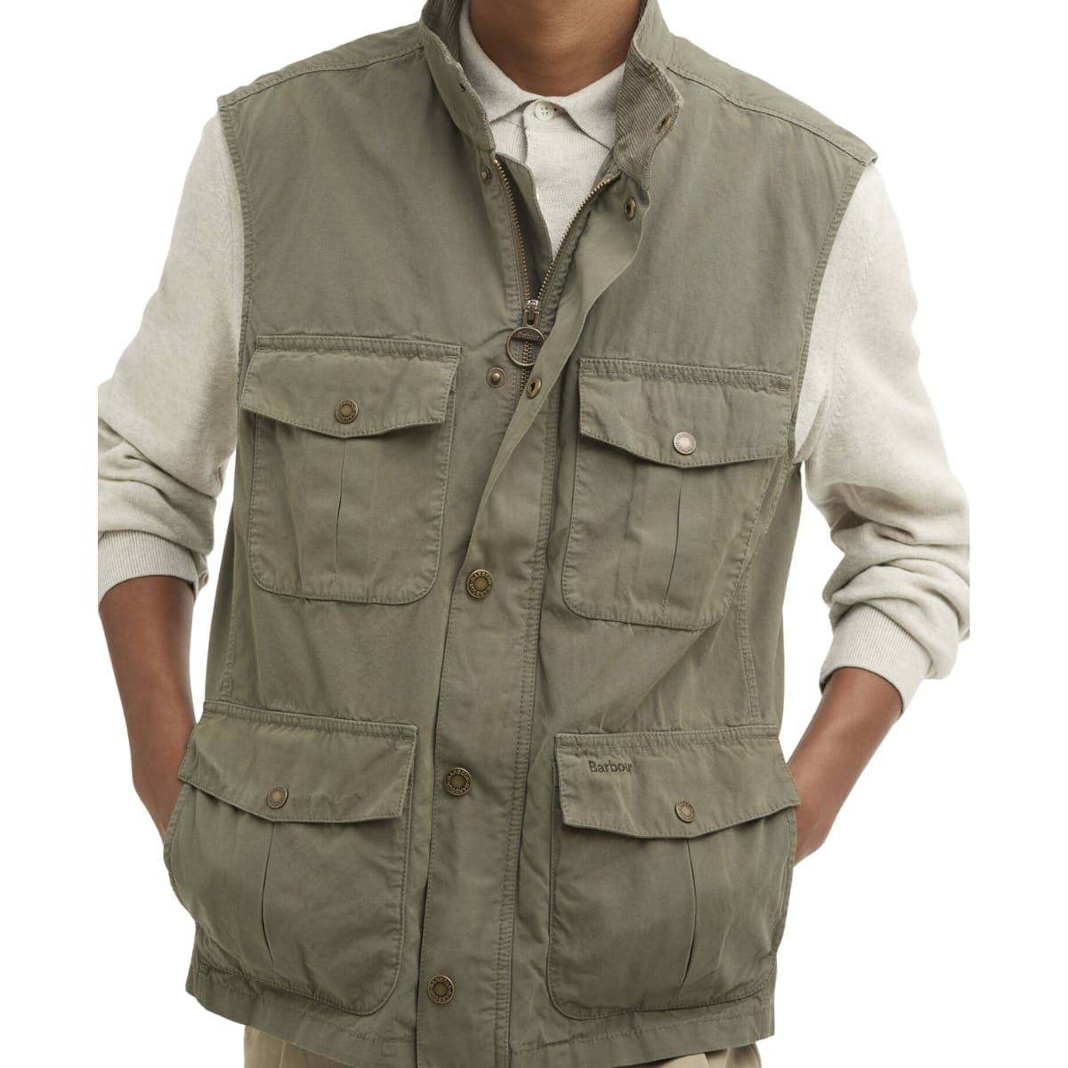 Barbour Casual Corbridge Gilet Dusty Olive, Stylish outdoor vest.