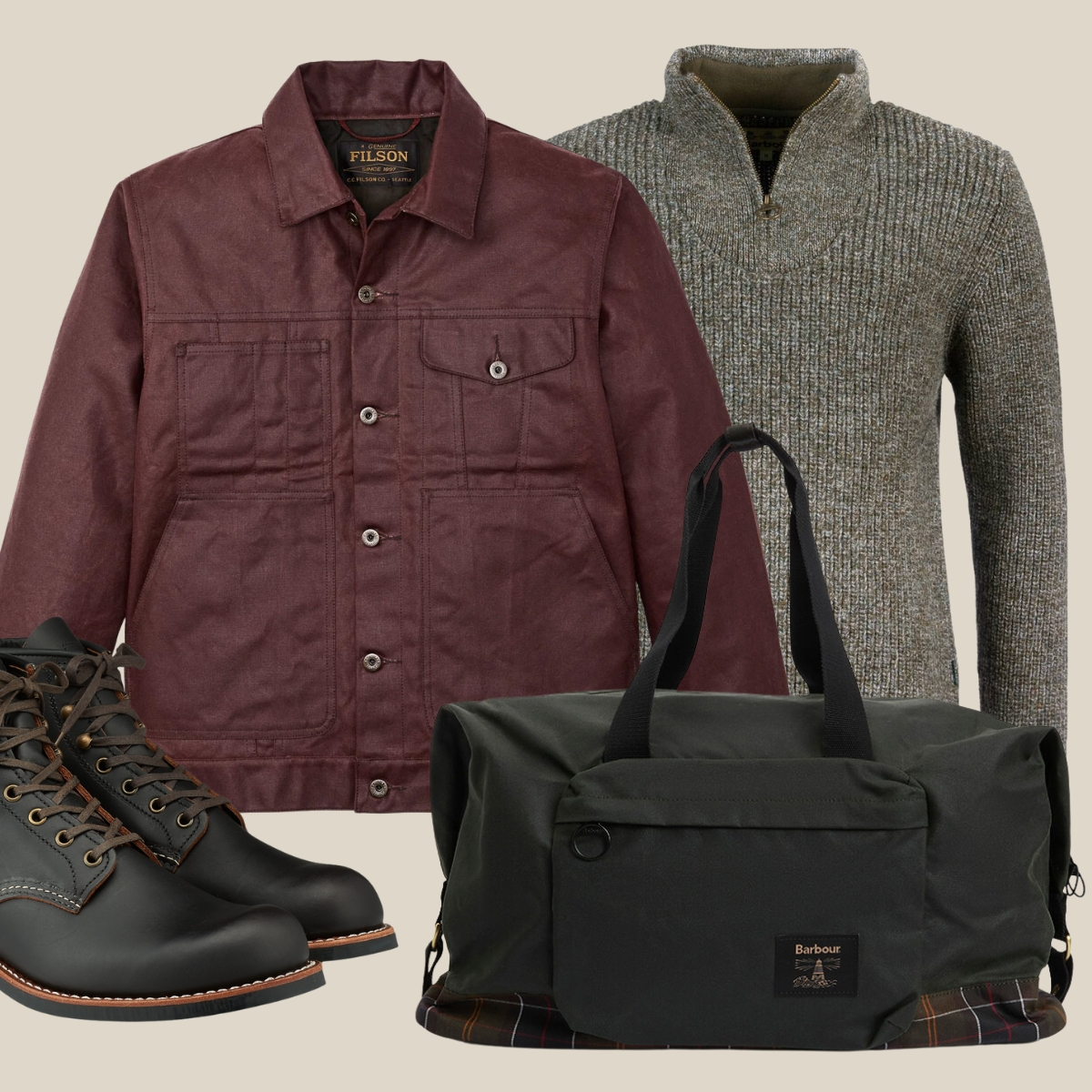 Barbour Field Wax Holdall Duffle Bag Sage/Classic, Great, duffle weekend bag. Very well made and nicely detailed