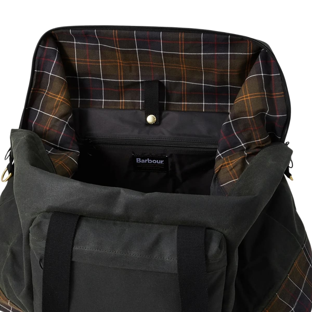 Barbour Field Wax Holdall Duffle Bag Sage/Classic, weatherproof waxed cotton.