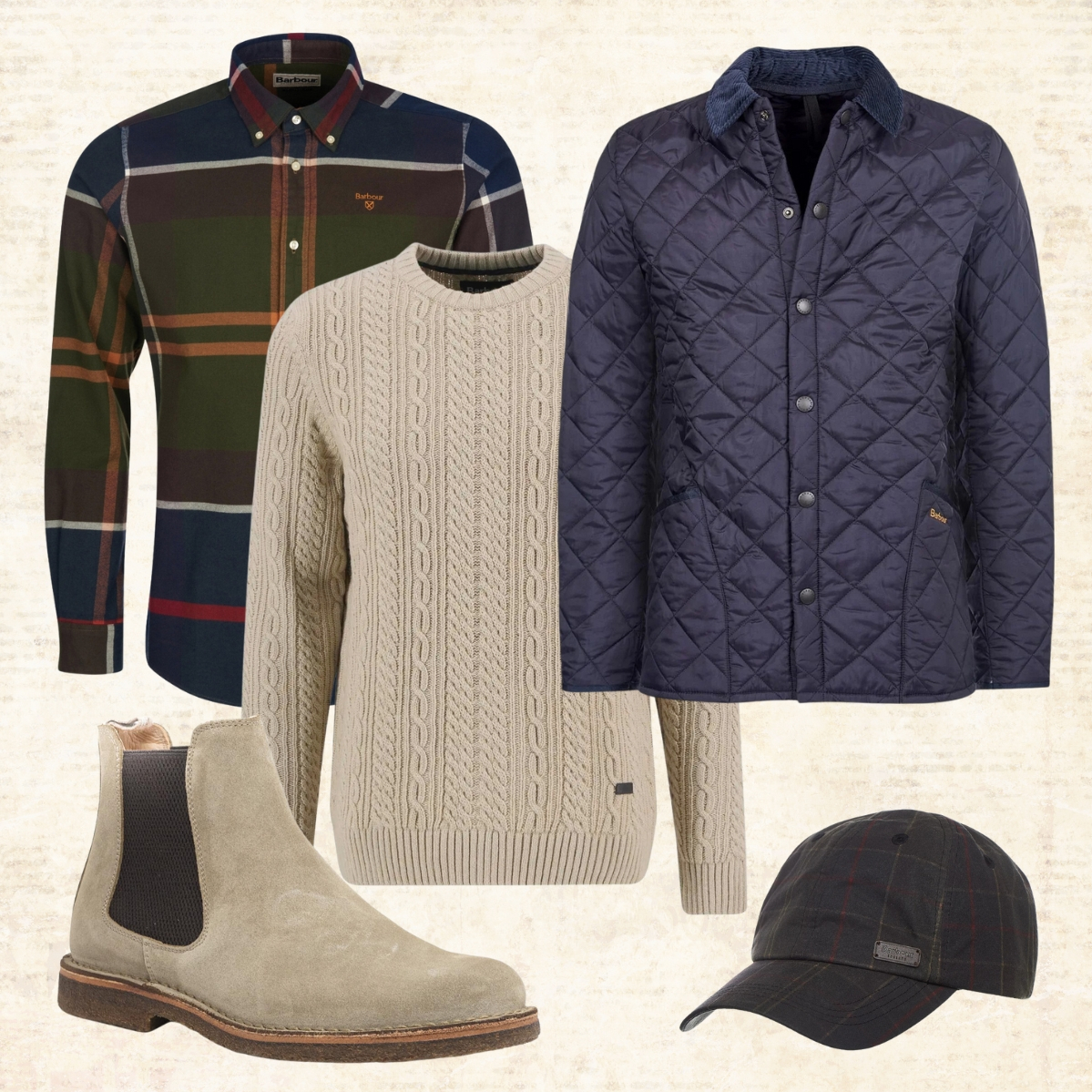 Barbour Iceloch Tailored Shirt in Classic Tartan, a winter shirt made from soft brushed cotton fabric.