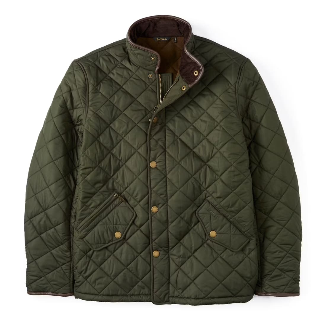 Barbour Powell Quilted Jacket Sage, Stylish outdoor jacket.
