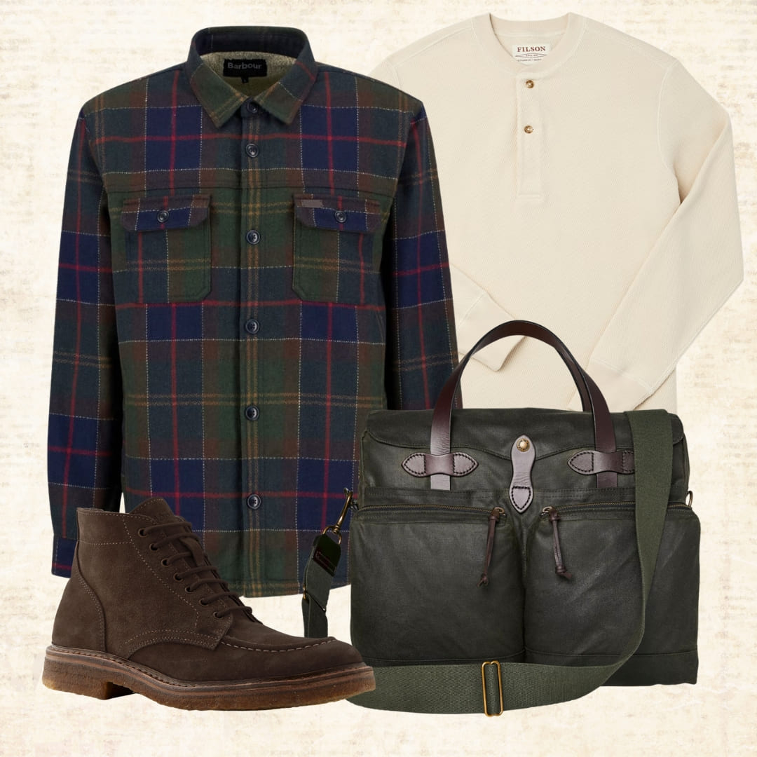 Barbour Willberry Overshirt - Classic Tartan, a lightweight jacket