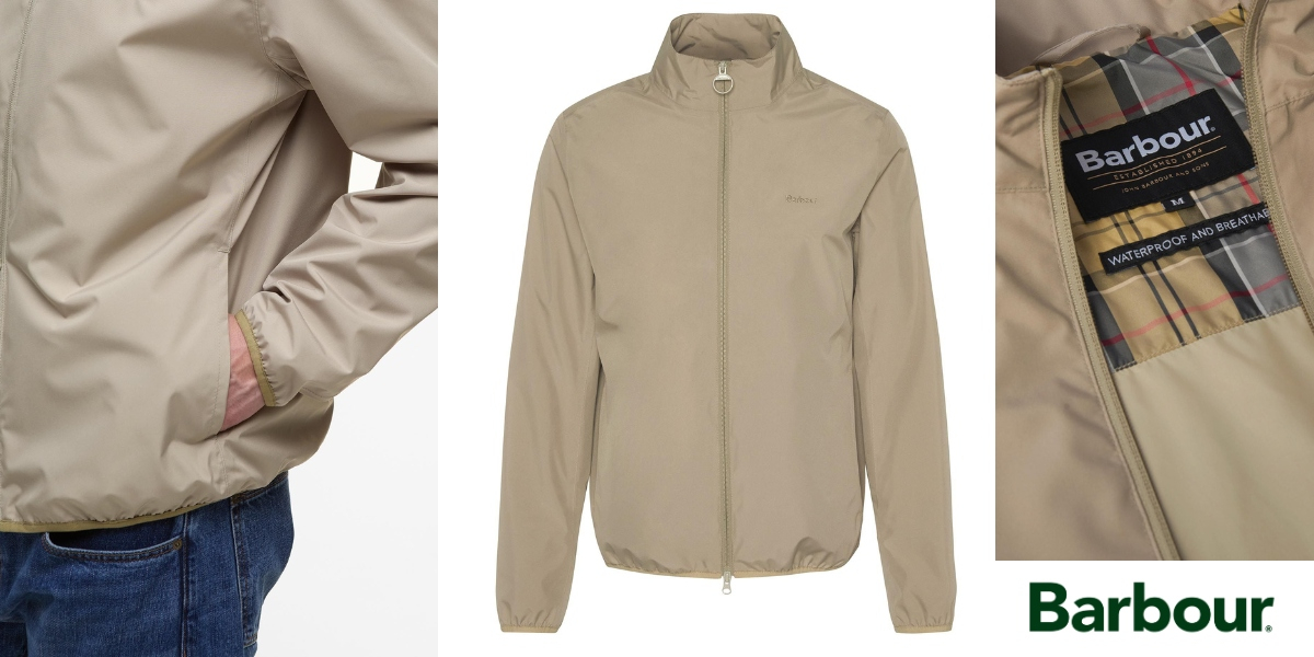 Barbour Korbel Waterproof Jacket Washed Stone – Timeless & Weatherproof