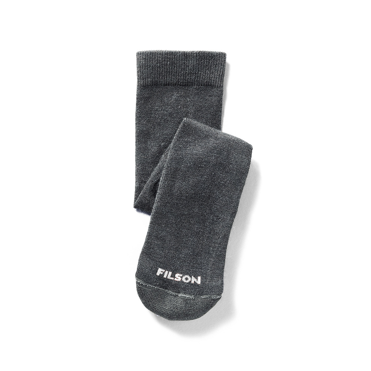 Filson Everyday Crew Sock Charcoal. Versatile, midweight socks made of a merino wool blend