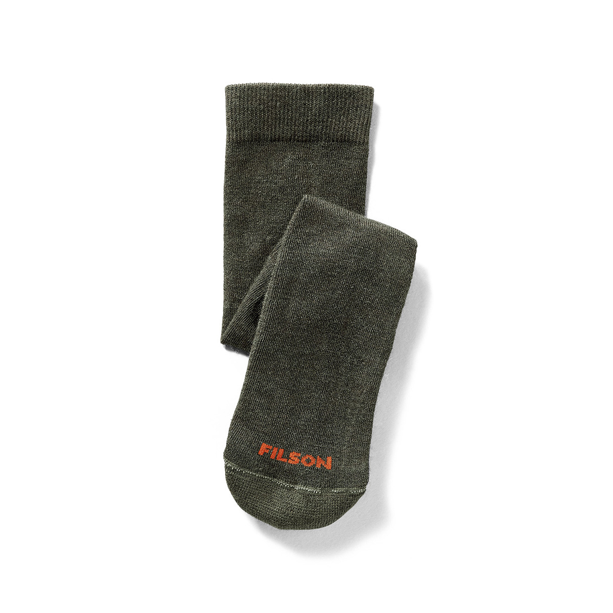 Filson Everyday Crew Sock Green. Versatile, midweight socks made of a merino wool blend