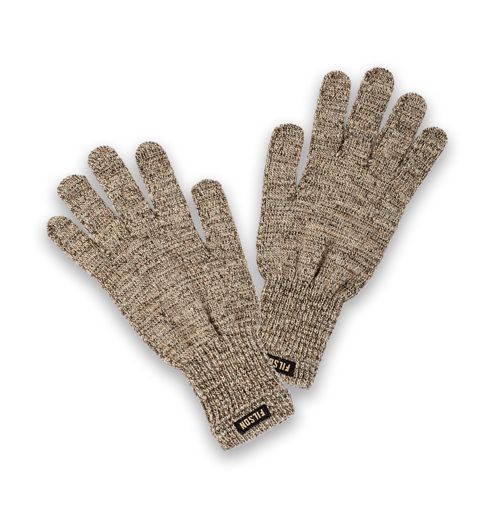 Filson Full Fingers Knit Gloves Root Heather, Ragg-wool gloves that insulate when wet or dry