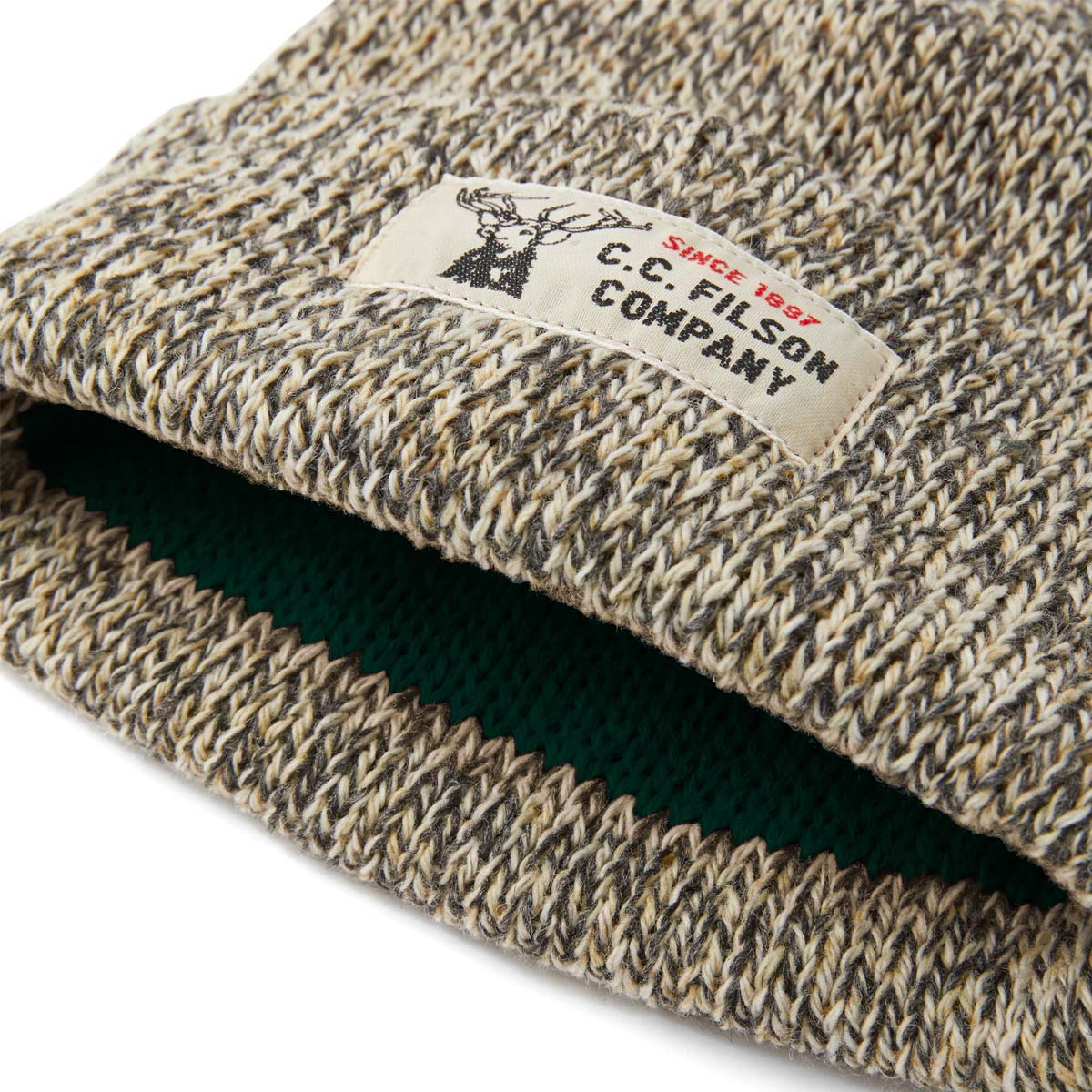 Filson Lined Ragg Wool Beanie Charcoal Heather, keeps your head and ears warm