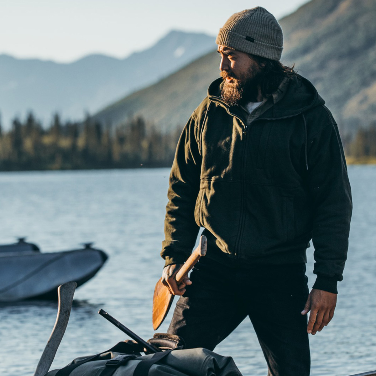 Filson Watch Cap Sawdust, keeps your head and ears warm